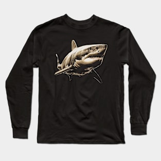 Shark Mouth Teeth Shark Lover Sea Animal Ocean Animal Kids Long Sleeve T-Shirt